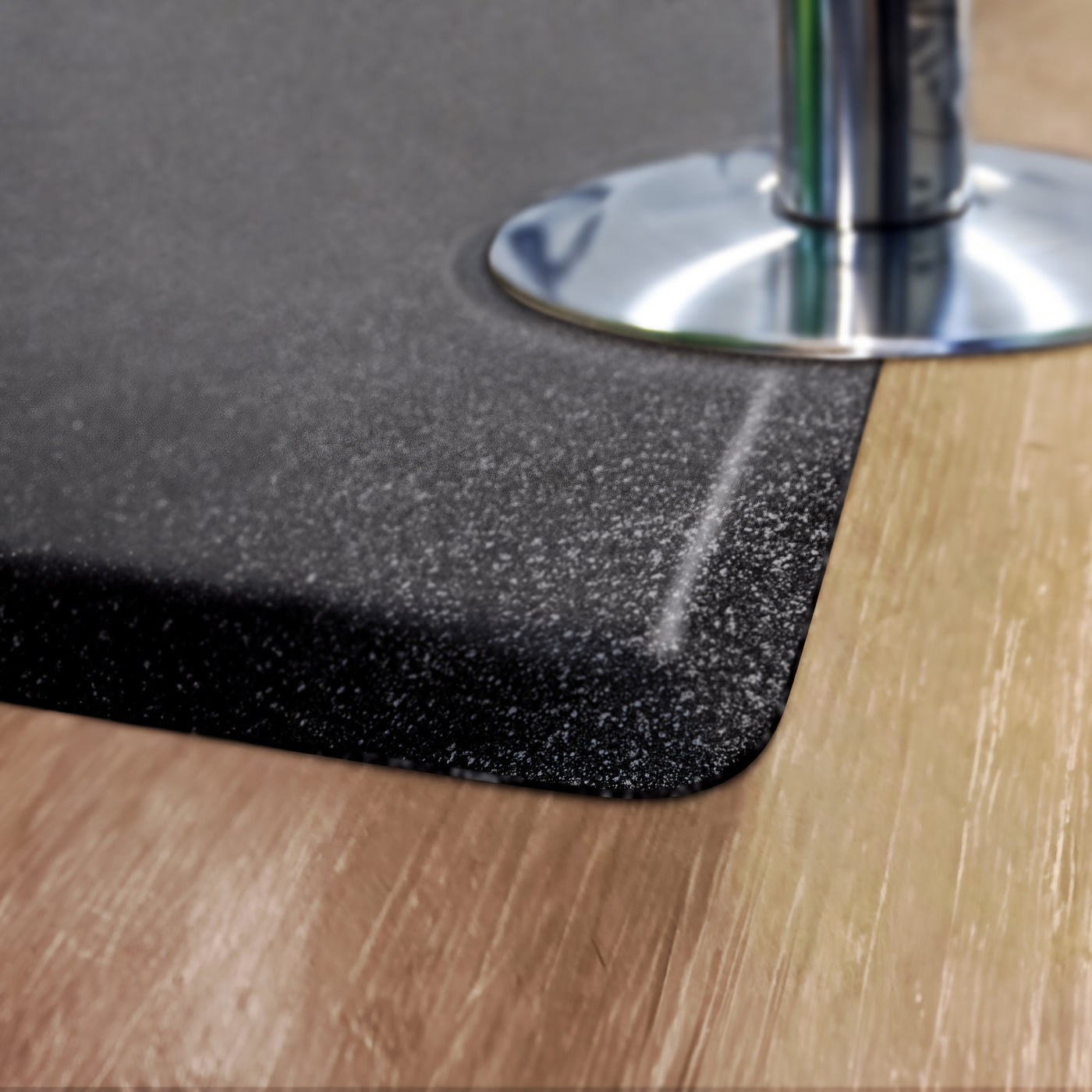 Black granite finish salon mat